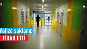 Tahliye olan koğuş arkadaşının valizine saklanıp firar etti