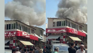 Karaman'da işyeri yangını paniğe neden oldu