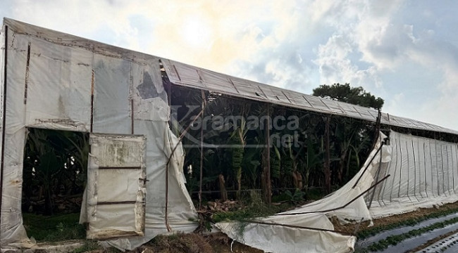 Bozyazı'da hortum ve fırtına seralara zarar verdi