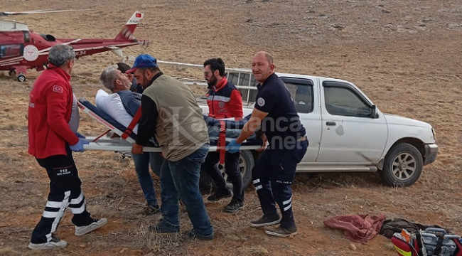 Dağda kalp krizi geçiren çoban, hava ambulansıyla kurtarıldı