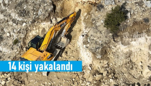Karaman'da dağlık arazide 14 kişi yakalandı