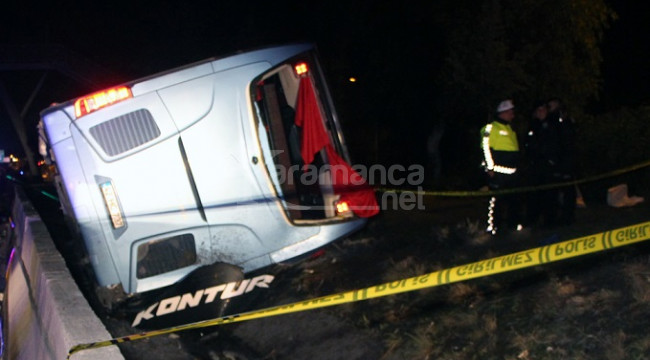 Konya'ya giden yolcu otobüsü devrildi: 8 yaralı