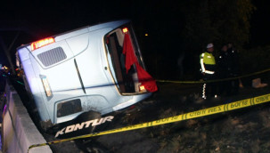 Konya'ya giden yolcu otobüsü devrildi: 8 yaralı