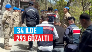 34 ili kapsayan operasyonda 293 gözaltı
