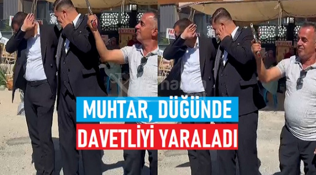 Düğünde havaya ateş açmak isterken davetliyi yaraladı