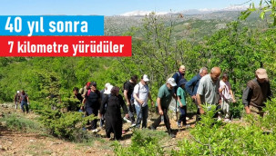 Mernekliler 40 yıldır kullanılmayan 7 kilometrelik yolu yürüdüler