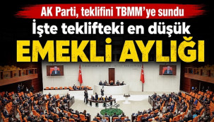 En düşük emekli aylığı teklifi, TBMM'de