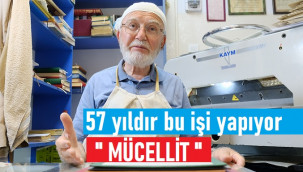 Babasından 57 yıl önce devraldığı mücellitliği sürdürüyor