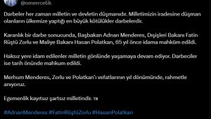 AK Parti'li Çelik, Menderes, Polatkan ve Zorlu'yu andı