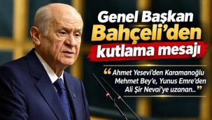 Genel Başkan Bahçeli'den kutlama mesajı