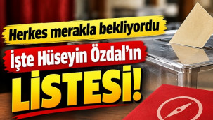 İşte başkan adayı Hüseyin Özdal'ın listesi