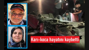 Kamyonetle çarpışan otomobilin sürücüsü ile eşi öldü