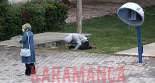 Karaman'daki parkta yürüyüş yaparken bir anda yere yığıldı